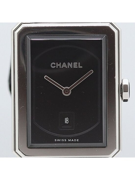 Chanel Movable Boyfriend Neo Tweed Quartz Date Black Dial Watch main image 4
